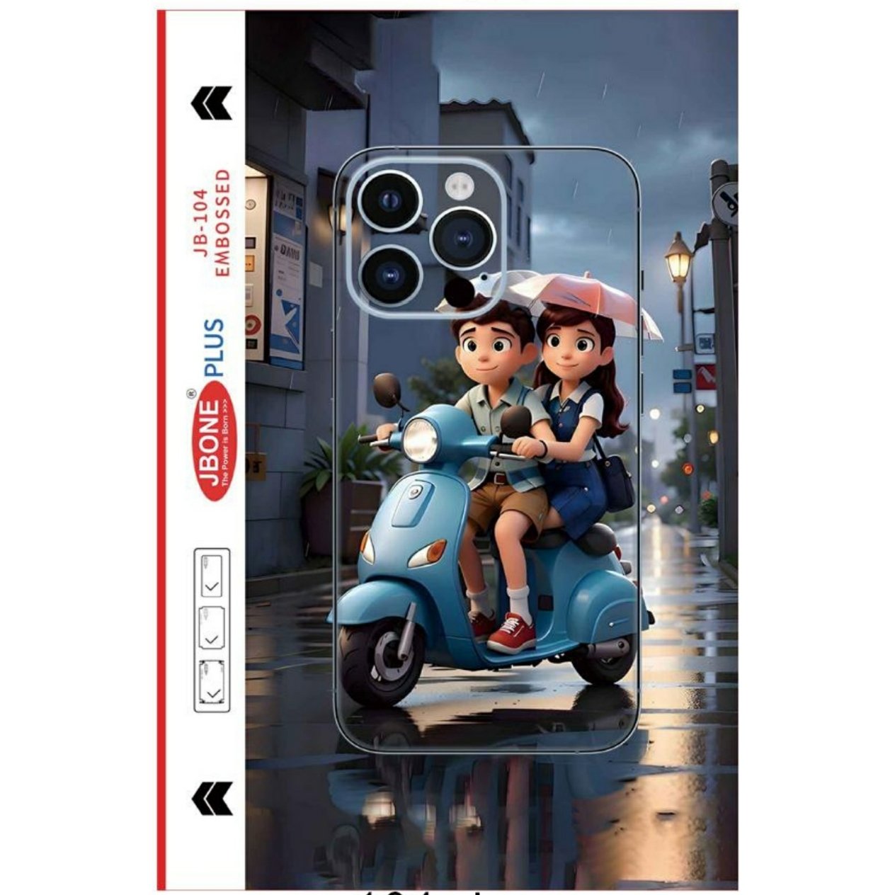 love-couple-mobile-skin-jb-104 love couple on scooter