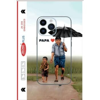 papa with umbrella mobile skin wrap