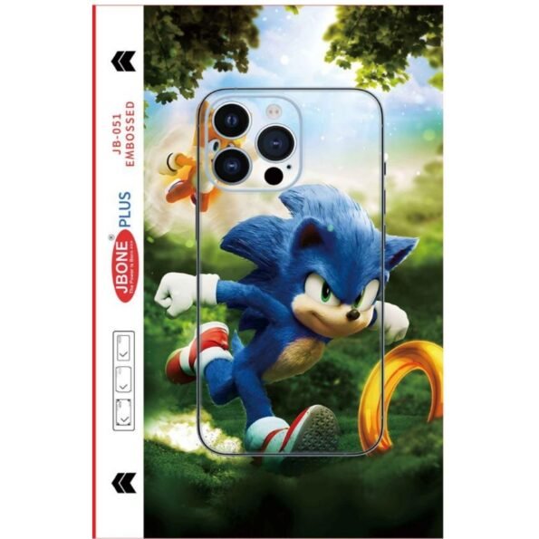 sonic cartoon mobile skin wrap