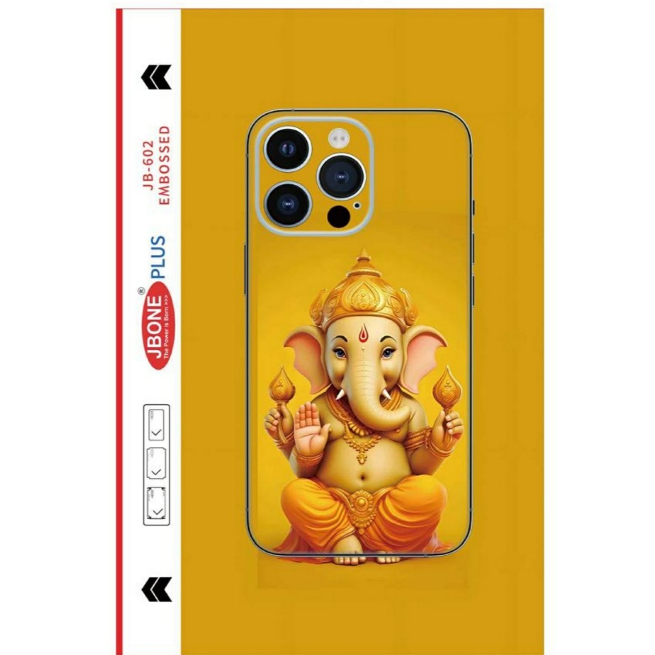 ganpati-moile-skin-jb-602 ganpati yellow mobile skin new